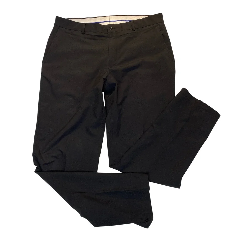 Slazenger Golf Performance Pants Men's‎ 36x32 Black Stretch Flat Front